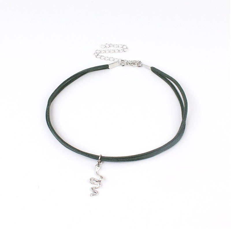 Collar Choker con Serpiente Oliva