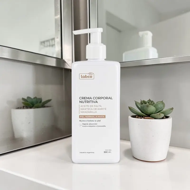 Crema Corporal Nutritiva con Aceite de Palta, Manteca de Karité y Aceite Esencial de Manzanilla 300ml, Labco