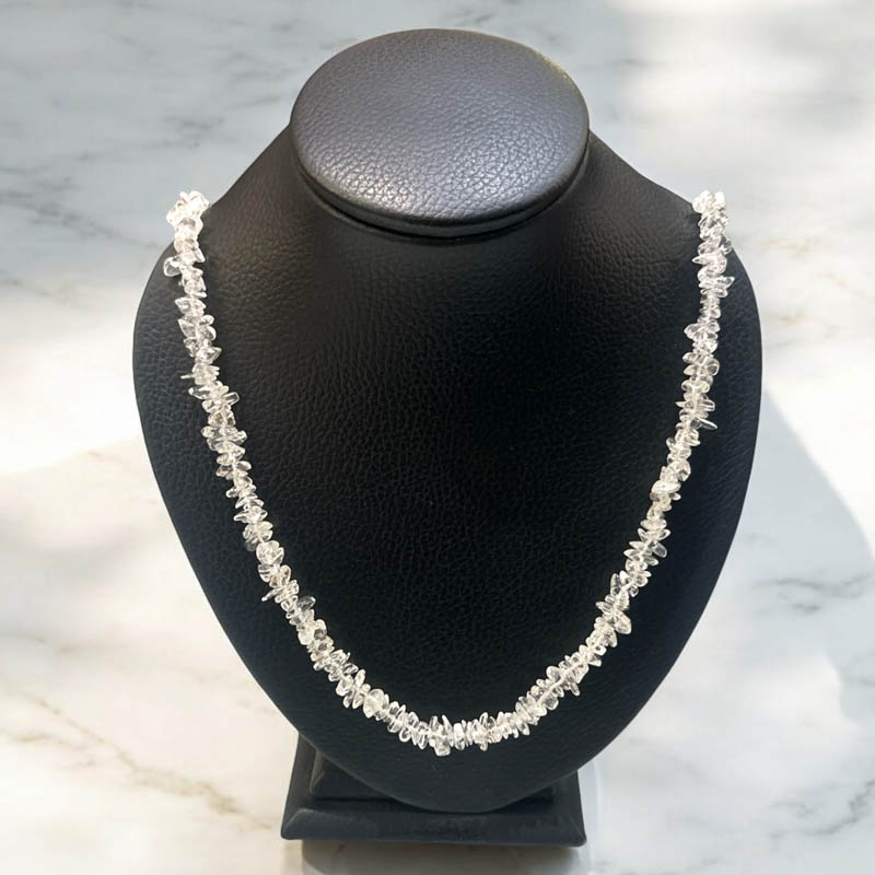 Collar Gema Cuarzo Cristal Escalas 84cm