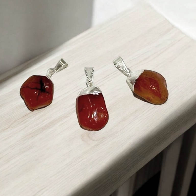 Dije Gema Cornalina Rolada Electroplate