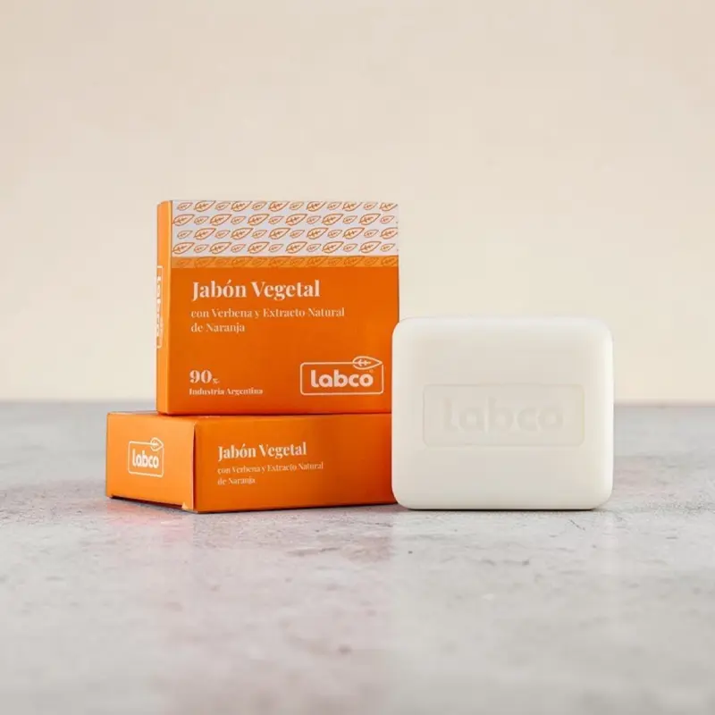 Jabón Vegetal Verbena con Extracto Natural de Naranja 90gr, Labco