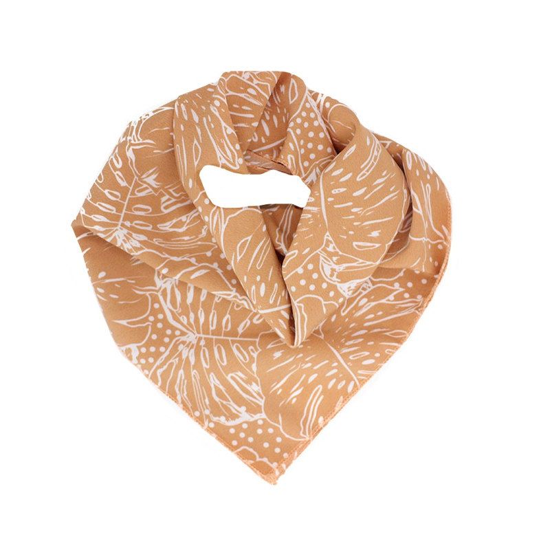 Pañuelo Monstera Camel 50x50cm