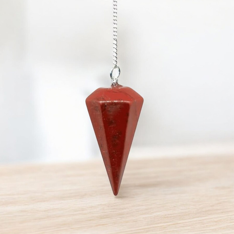 Péndulo Gema Jaspe Rojo