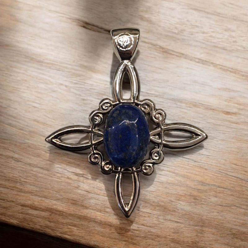 Dije Nudo de Brujas XL con Lapislazuli
