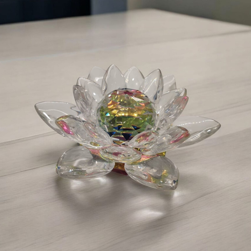 Flor de Loto Vidrio Grande 10cm