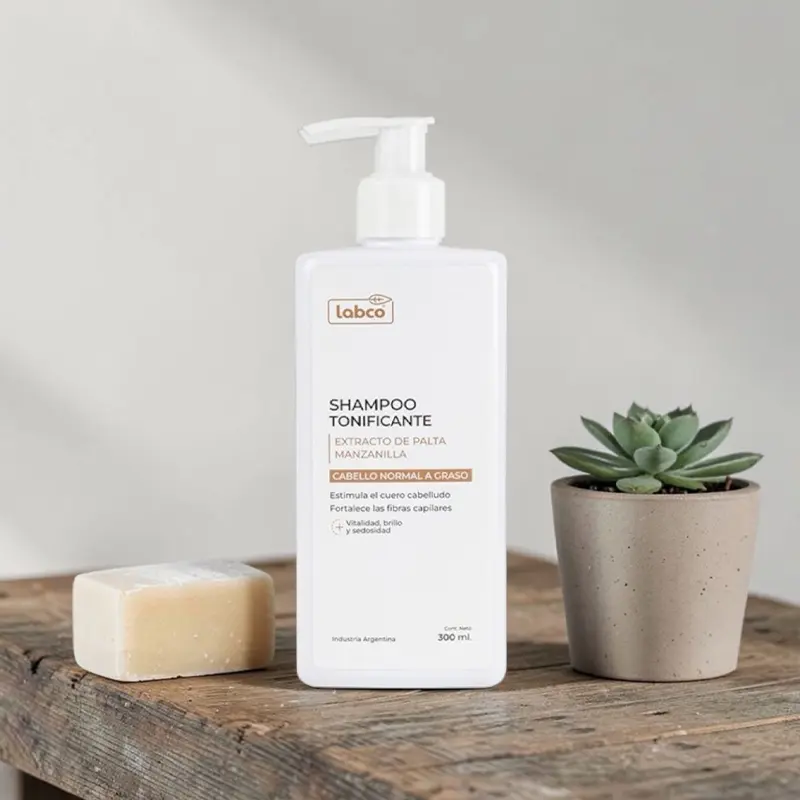 Shampoo Tonificante con Extracto de Palta y Aceite Esencial de Manzanilla 300ml, Labco