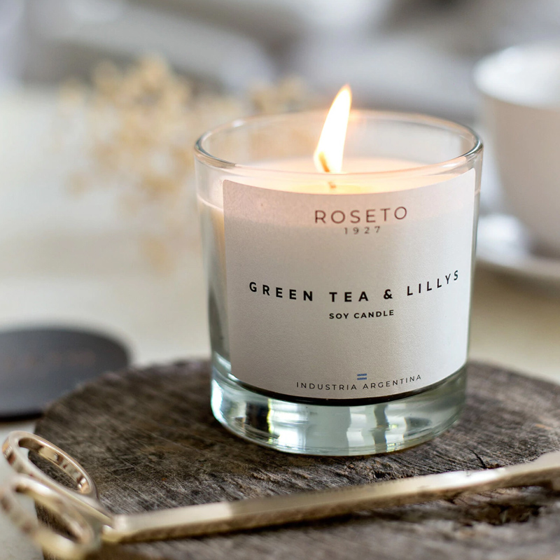 Vela Aromática Roseto Green Tea & Lillys 250gr
