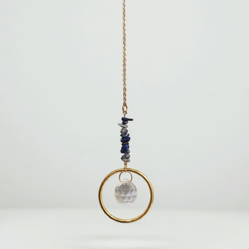 Atrapasoles Aro Dorado con Sodalita