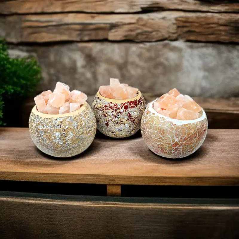 Lampara de Sal Azulejos Espejados Modelos Varios