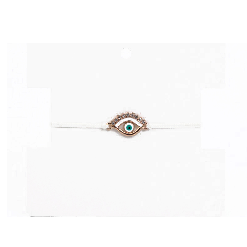 Pulsera Hilo Amuleto Ojo con Blanco