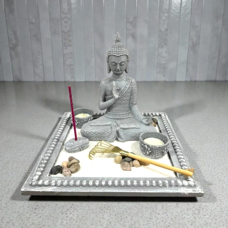 Jardin Zen Buda Base Cuadrada 23cm