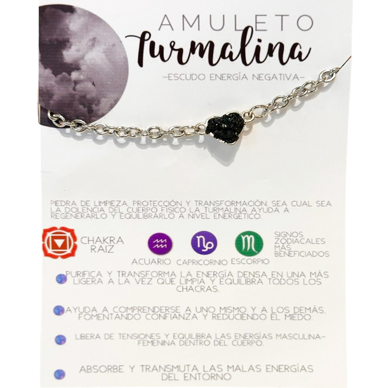 Pulsera Gema Corazon con Turmalina