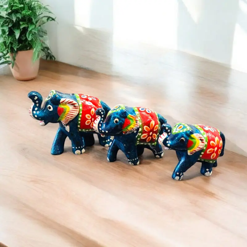 Elefante Resina Azul 5cm