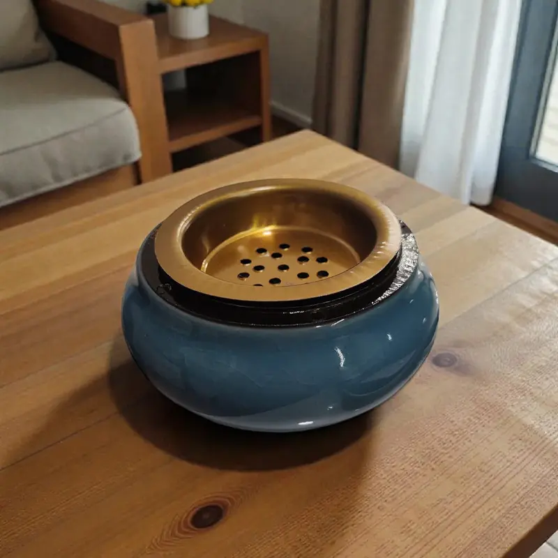 Sahumador Celeste Ceramica 10cm