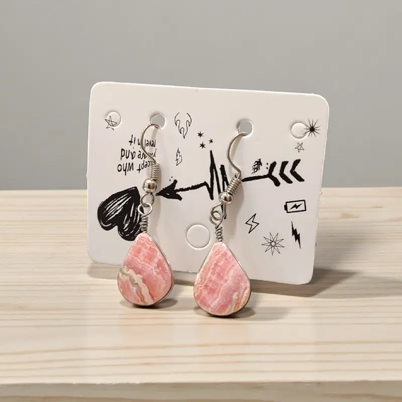 Aros Gema Rodocrosita Pasante