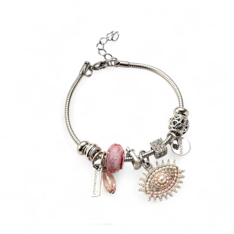 Pulsera Trendy Ojo Turco Multi Dije