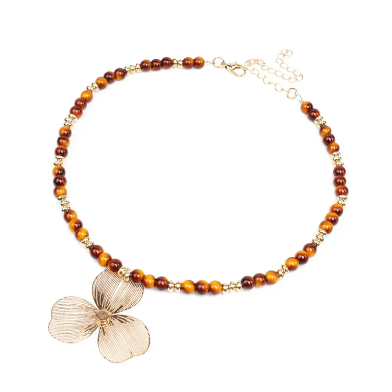 Collar Flexible Trendy Soleil Flower Ojo de Tigre