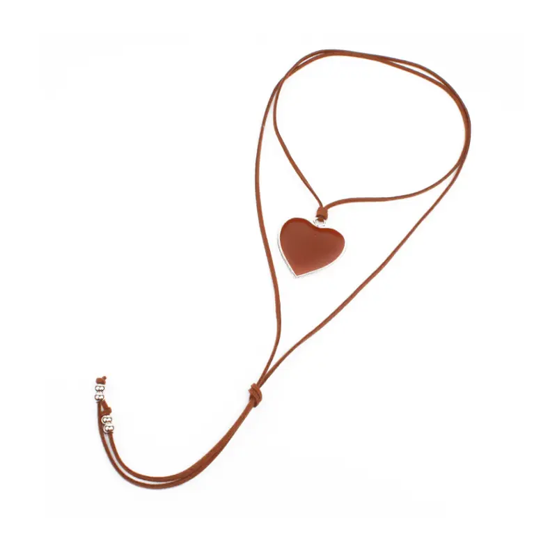 Collar de Gamuza Full Color Heart Marron