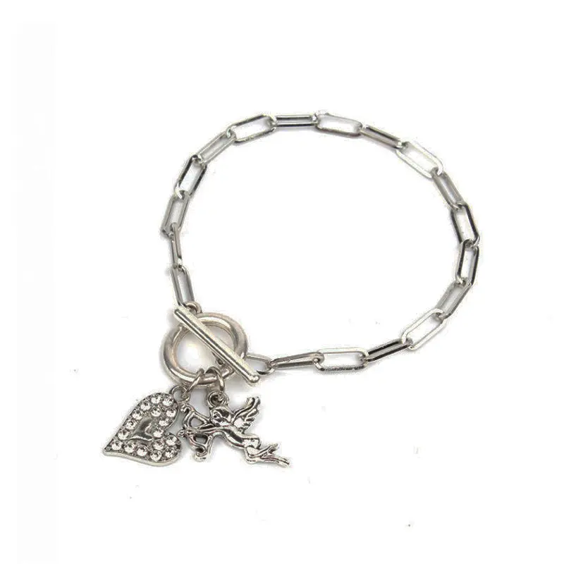 Pulsera Trendy Angel y Corazon