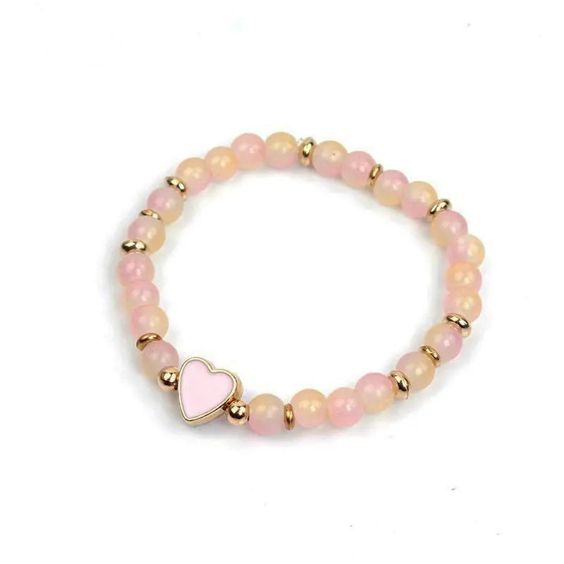 Pulsera Elastica Corazon Cute Rosa