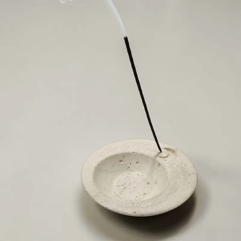 Porta Sahumerio Rustico Redondo Luna 15cm Colores Varios