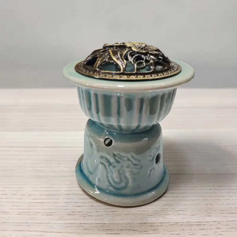 Hornito con Dragon Aqua 13cm