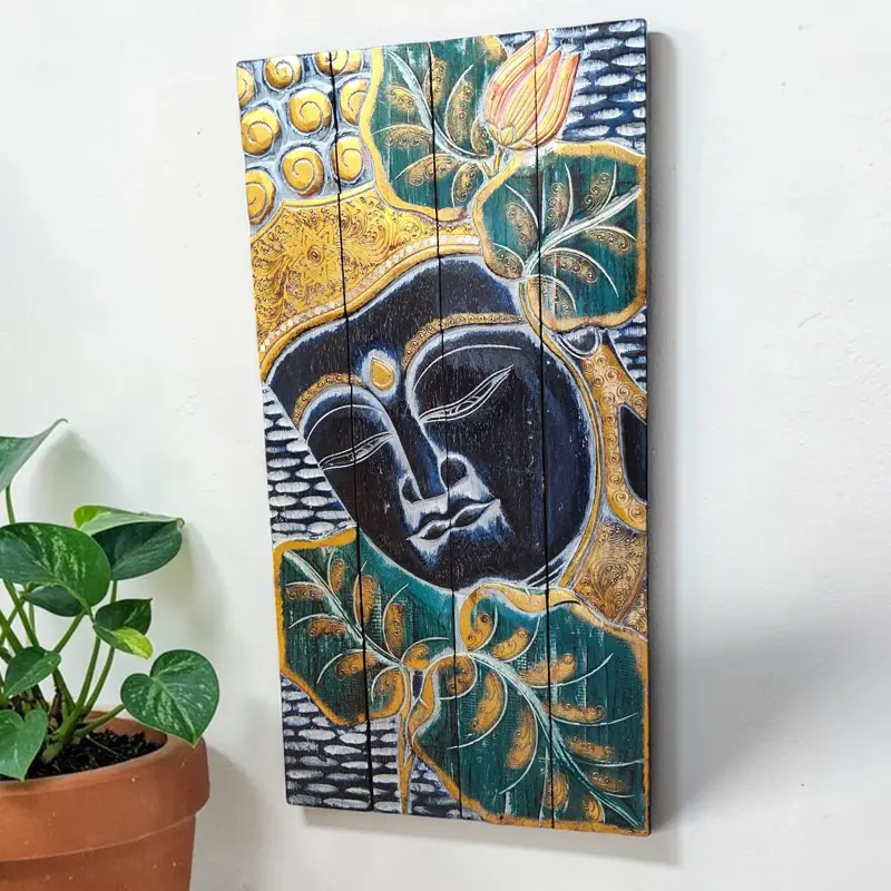 Cuadro Buda Madera 120x60cm