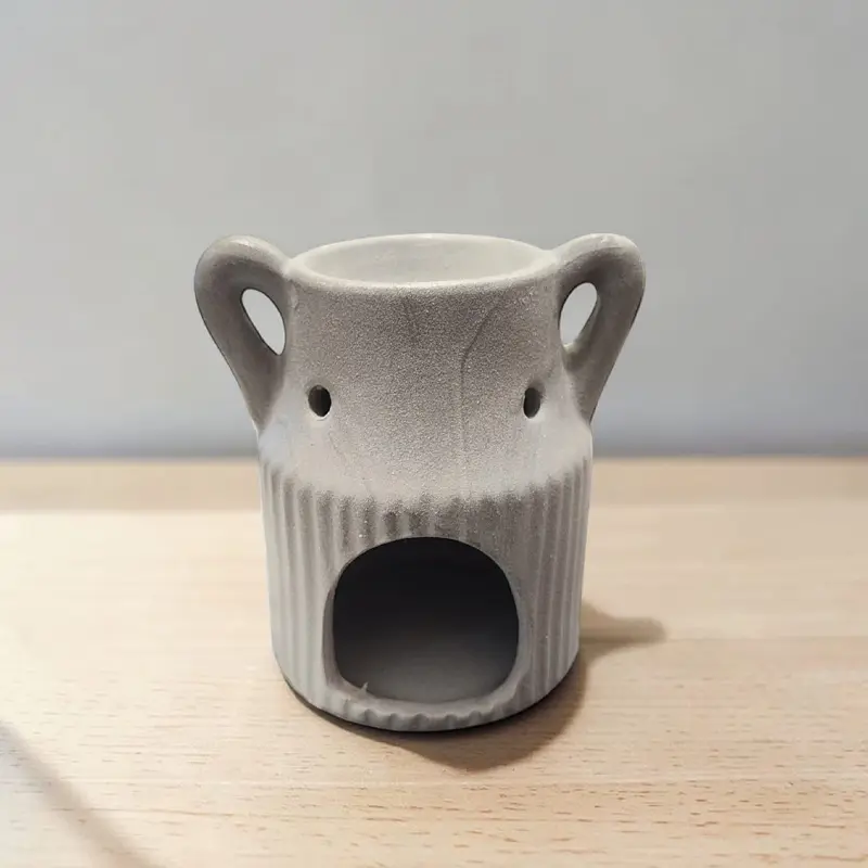 Hornito Vasija Ceramica Gris 12cm