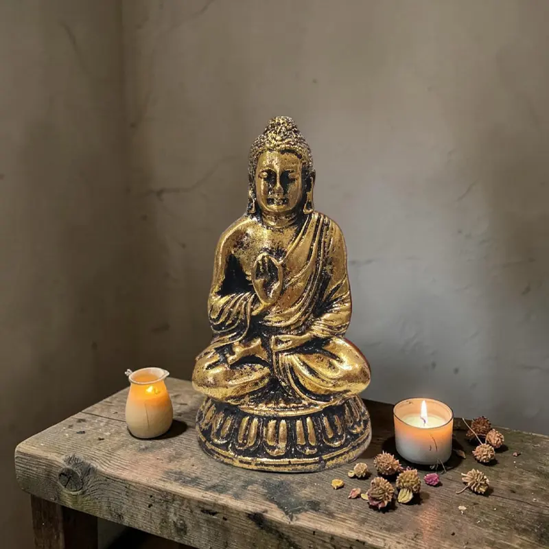 Buda Dorado Manto 13cm