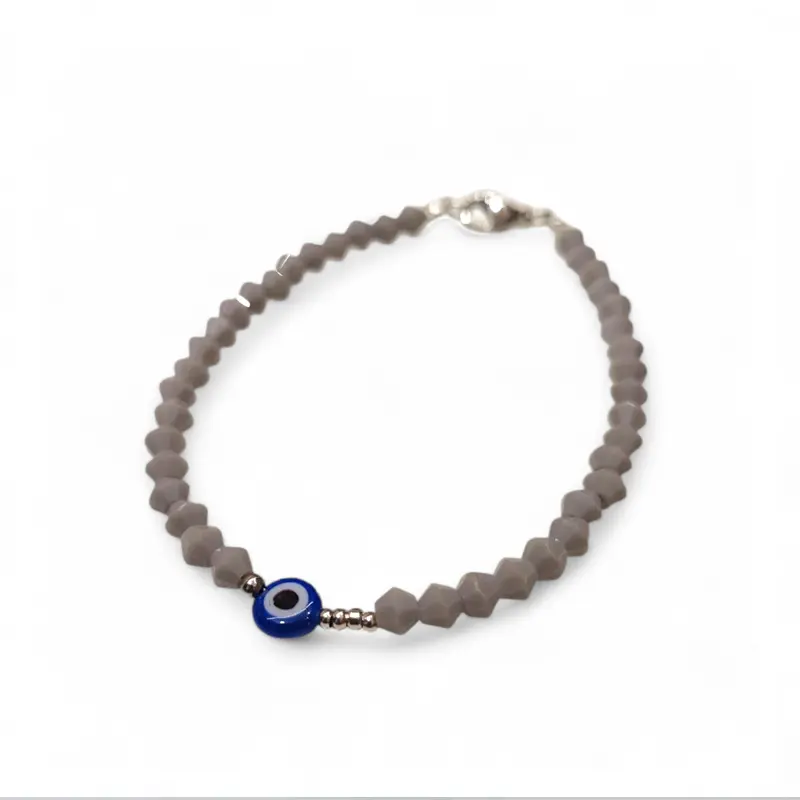 Pulsera Trendy Ojo Turco Gris