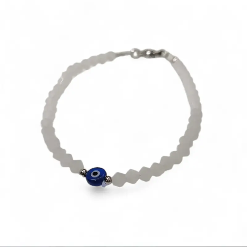 Pulsera Trendy Ojo Turco Blanca