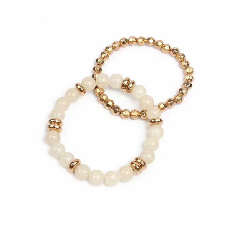 Set Pulseras Elasticas Stained Crystal