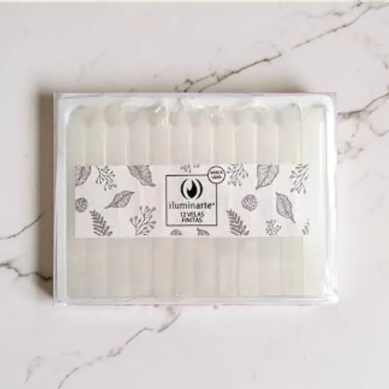 Velas Finas x12u Celeste Iluminarte