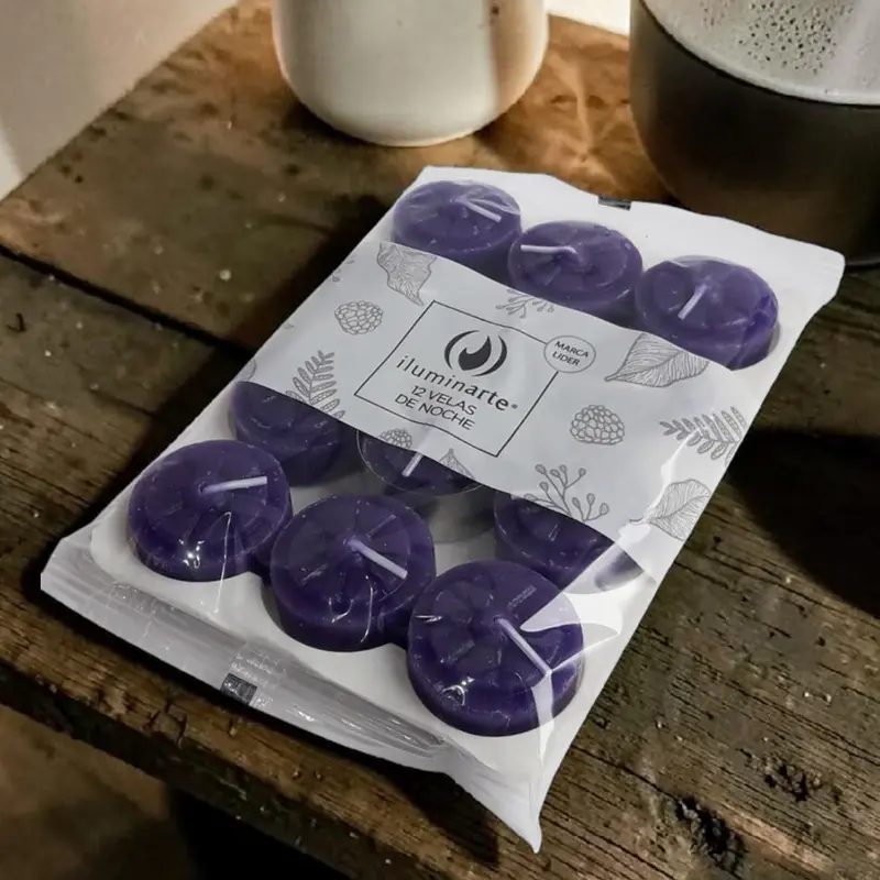 Vela de Noche Violeta  x12u, Iluminarte