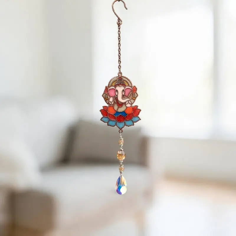 Movil Metal Colgante Ganesha con Atrapasol 38cm