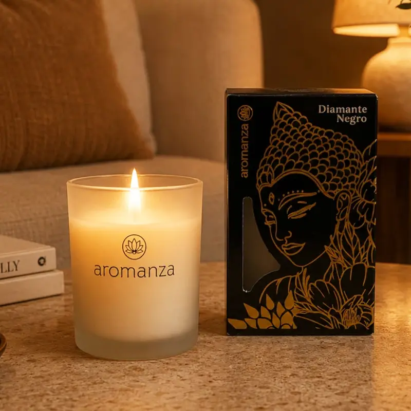 Vela Aromatica Premium Diamante Negro, Aromanza