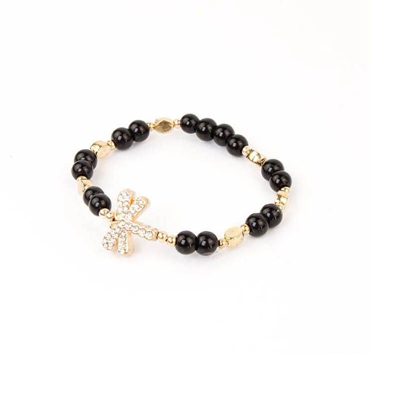 Pulsera Elastica Negra Libelula