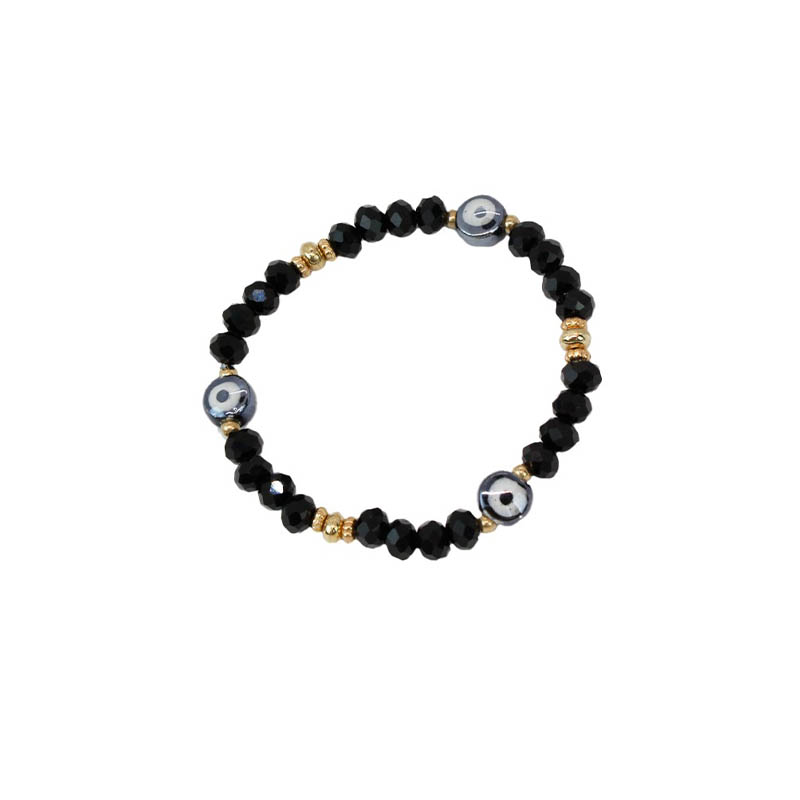 Pulsera Elastica Negra con Ojo Turco