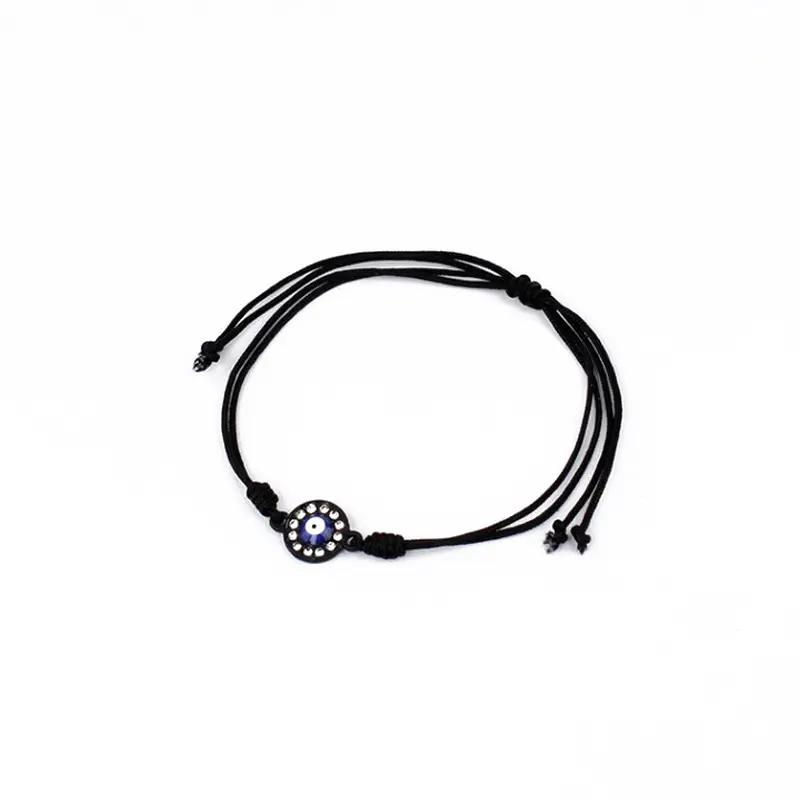 Pulsera Hilo Negro Ojo Turco con Strass