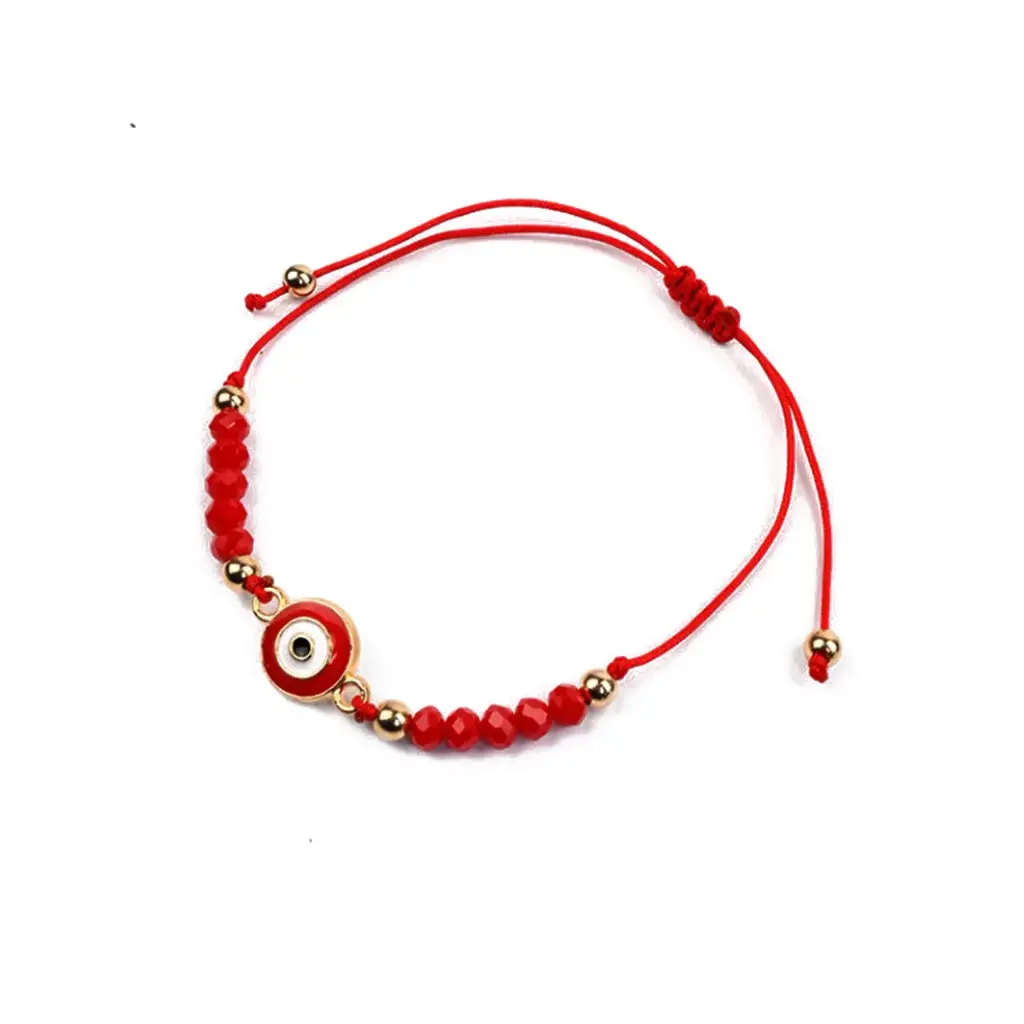 Pulsera Hilo Amuleto Ojo Turco Rojo