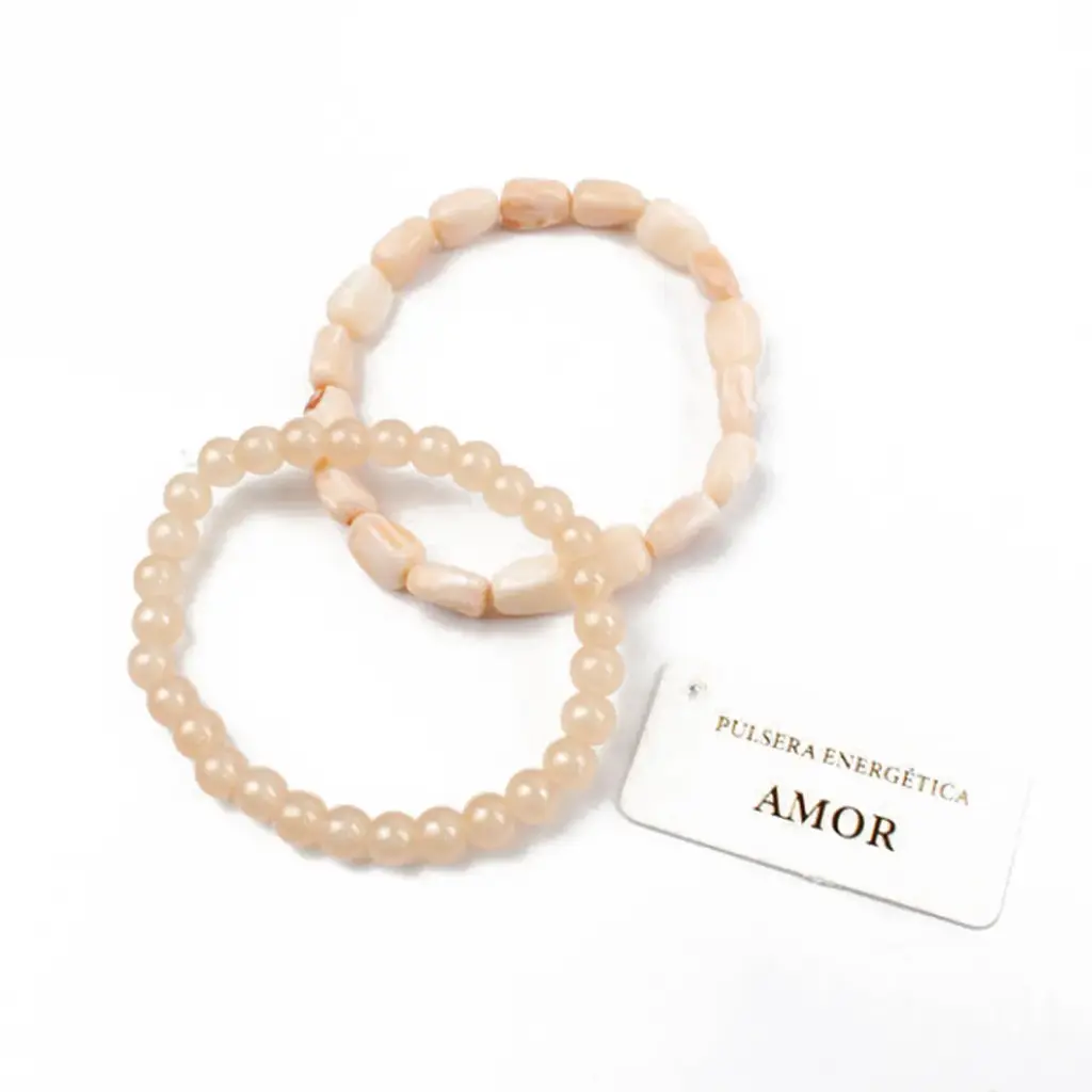 Set de Pulseras Energéticas Combinadas Rosas