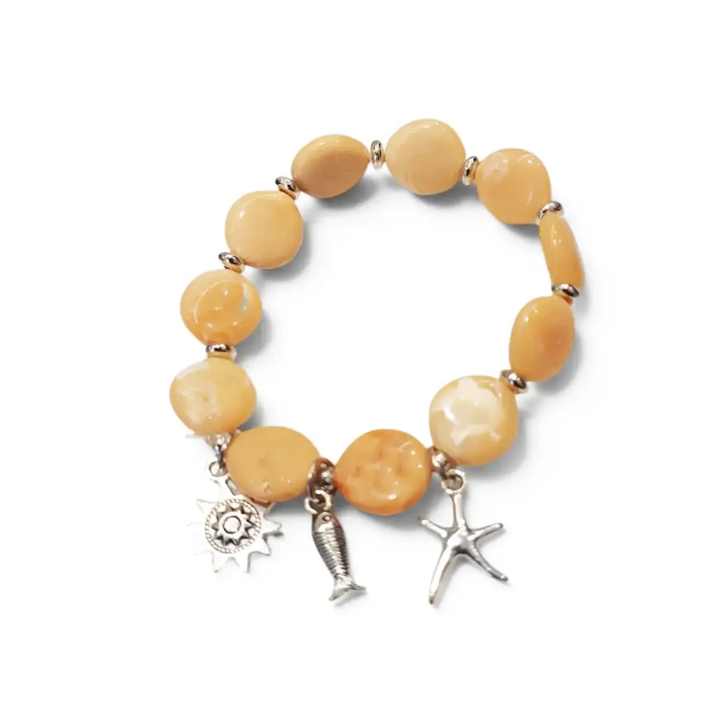 Pulsera Elastica Charms Salmon