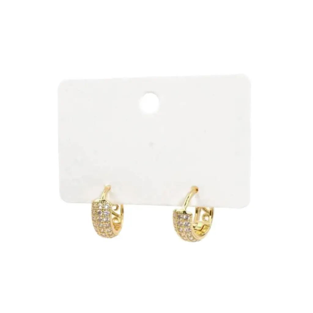 Aros Dorados con Strass 