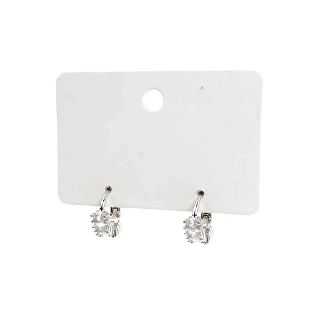 Aros Plateados Strass Premium
