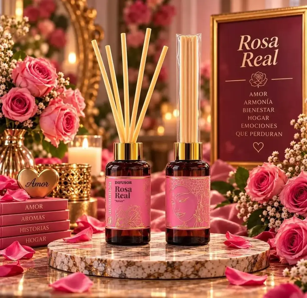 Difusor Aromanza 200ml Rosa Real, Amor