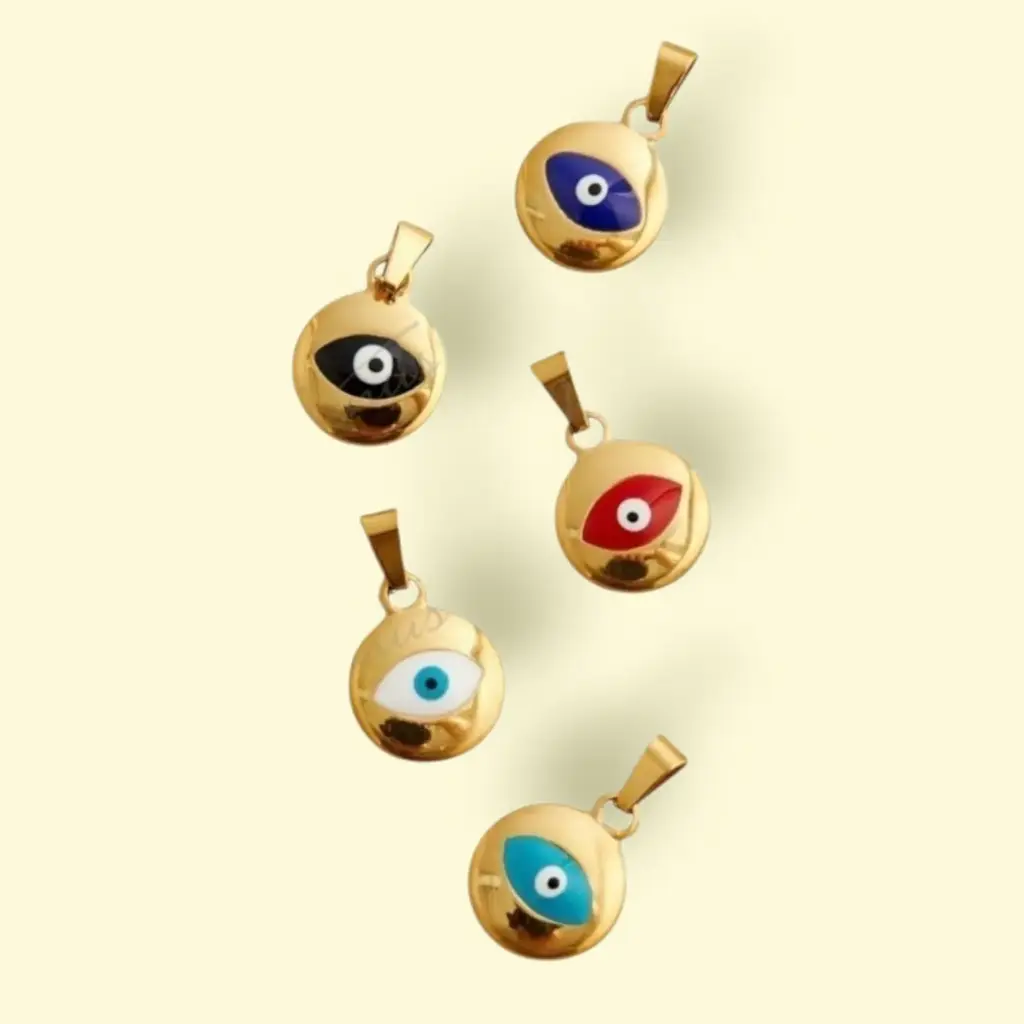 Dije Ojo Turco Varios Colores Dorado N°4