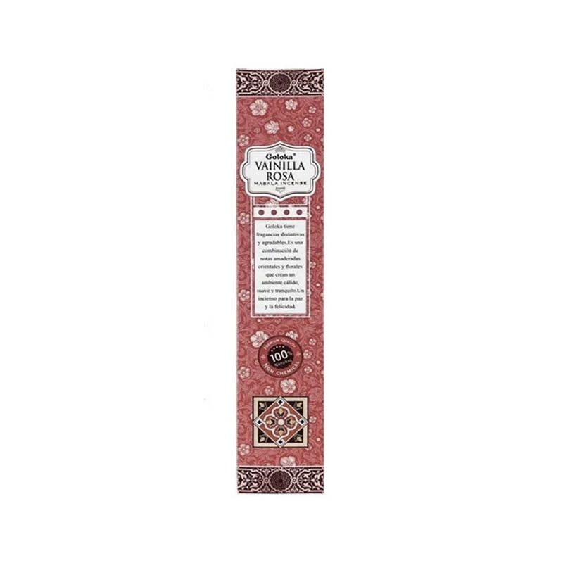 Sahumerio Goloka Vainilla Rosa x15g