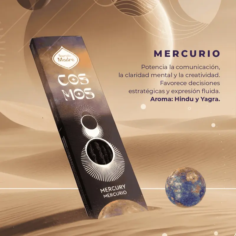 Sahumerio Sagrada Madre Cosmos Mercurio x8u