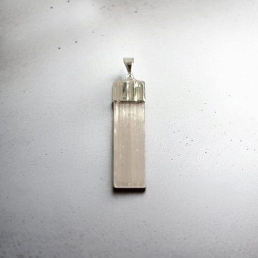 Dije Gema Selenita Barra Larga con Baño