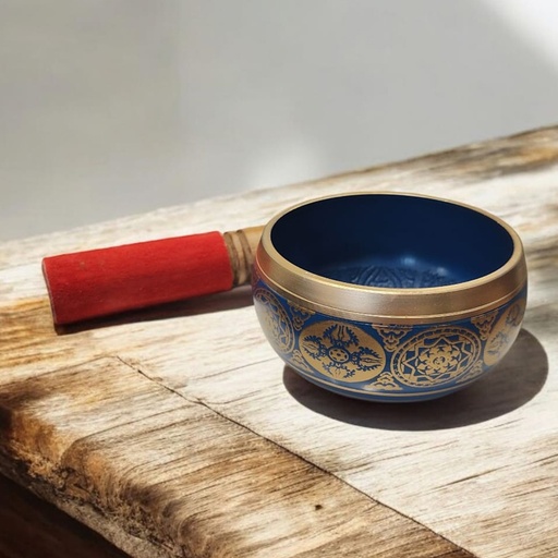 Cuenco Tibetano 9.5cm Azul Simbolos